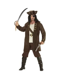 WIDMANN Déguisement Pirate Capitaine Homme (veste, Chemise, Pantalon, Ceinture, Chapeau)