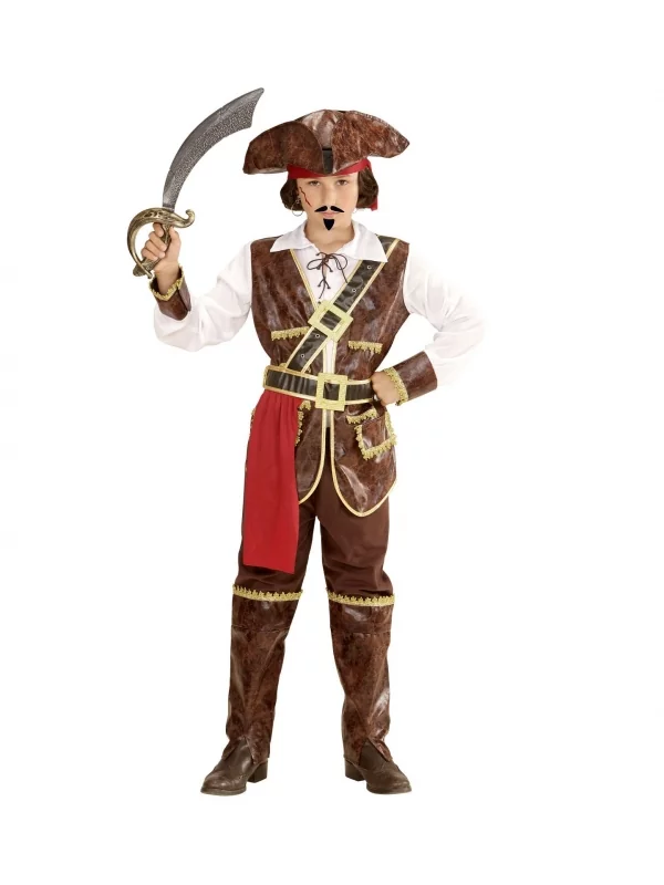 WIDMANN Déguisement Pirate Des Caraïbes Enfant (chemise Avec Veste, Pantalon Avec Couvre-bottes, Ceinture, Chapeau) 3 WIDMANN Déguisement Pirate Des Caraïbes Enfant (chemise Avec Veste, Pantalon Avec Couvre-bottes, Ceinture, Chapeau)