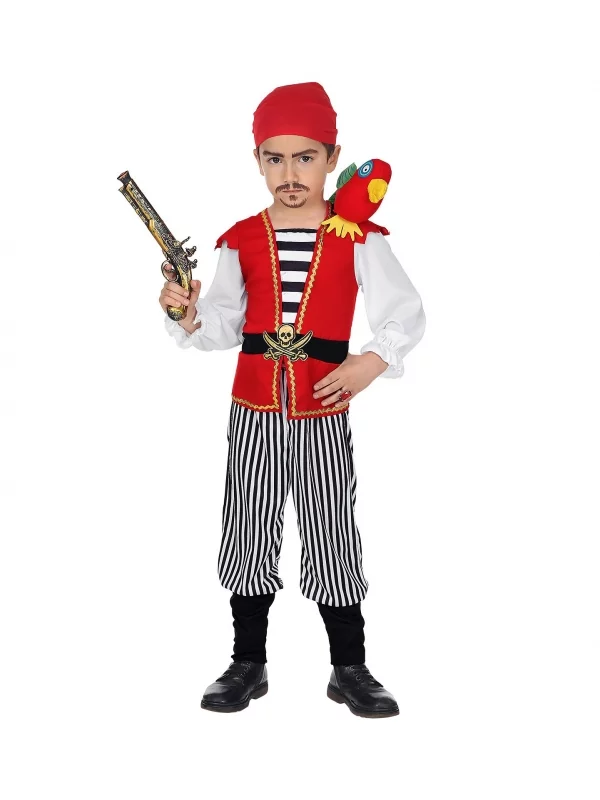 WIDMANN Déguisement Pirate Des Caraïbes Garçon Avec Perroquet 4 WIDMANN Déguisement Pirate Des Caraïbes Garçon Avec Perroquet – Image 2