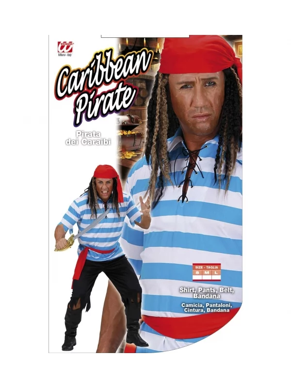WIDMANN Déguisement Pirate Des Caraïbes Homme (chemise, Pantalon, Ceinture, Bandana) 7 WIDMANN Déguisement Pirate Des Caraïbes Homme (chemise, Pantalon, Ceinture, Bandana) – Image 5