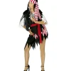 WIDMANN Déguisement Pirate Femme Noir (robe, Ceinture, Bandeau) -Spooky Decor World deguisement pirate femme noir robe ceinture bandeau