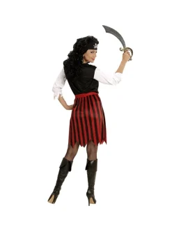 WIDMANN Déguisement Pirate Femme Noir, Rouge Et Blanc (robe Avec Veston, Ceinture, Bandeau) 5 WIDMANN Déguisement Pirate Femme Noir, Rouge Et Blanc (robe Avec Veston, Ceinture, Bandeau) -Spooky Decor World deguisement pirate femme noir rouge et blanc robe avec veston ceinture bandeau 1