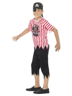 Smiffys Déguisement Pirate Garçon (haut, Pantalon, Bandana Et Cache-oeil) -Spooky Decor World deguisement pirate garcon haut pantalon bandana et cache oeil 2