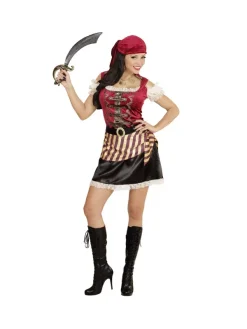 WIDMANN Déguisement Pirate Sexy Femme (robe, Ceinture, Bandana)