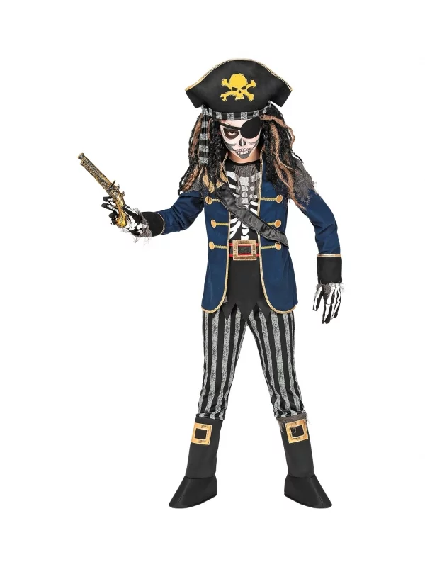 WIDMANN Déguisement Pirate Squelette, Garçon (panoplie Complète) 4 WIDMANN Déguisement Pirate Squelette, Garçon (panoplie Complète) – Image 2