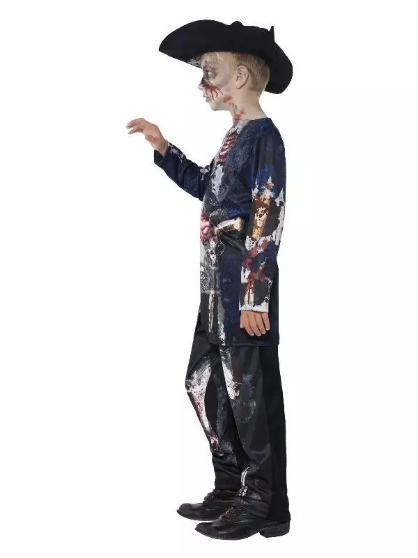 Smiffys Déguisement Pirate Zombie Luxe, Garçon (haut, Pantalon, Tricorne) 4 Smiffys Déguisement Pirate Zombie Luxe, Garçon (haut, Pantalon, Tricorne) – Image 2