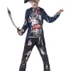 Smiffys Déguisement Pirate Zombie Luxe, Garçon (haut, Pantalon, Tricorne) -Spooky Decor World deguisement pirate zombie luxe garcon haut pantalon tricorne