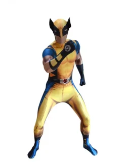 Marvel Déguisement Seconde Peau Wolverine (Homme) -Spooky Decor World deguisement seconde peau wolverine homme 1