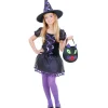WIDMANN Déguisement Sorcière Tutu (robe Noire Et Violet, Chapeau) -Spooky Decor World deguisement sorciere tutu robe noire et violet chapeau