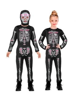 WIDMANN Déguisement Squelette Brillant (combinaison, Masque Avec Capuche)