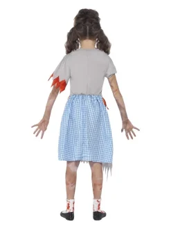 Smiffys Déguisement Zombie Enfant Country Girl (robe Et Bandeau) -Spooky Decor World deguisement zombie enfant country girl robe et bandeau 1