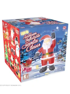 WIDMANN Grand Père Noël Gonflable Et Lumineux - 244 Cm -Spooky Decor World grand pere noel gonflable et lumineux 244 cm 2