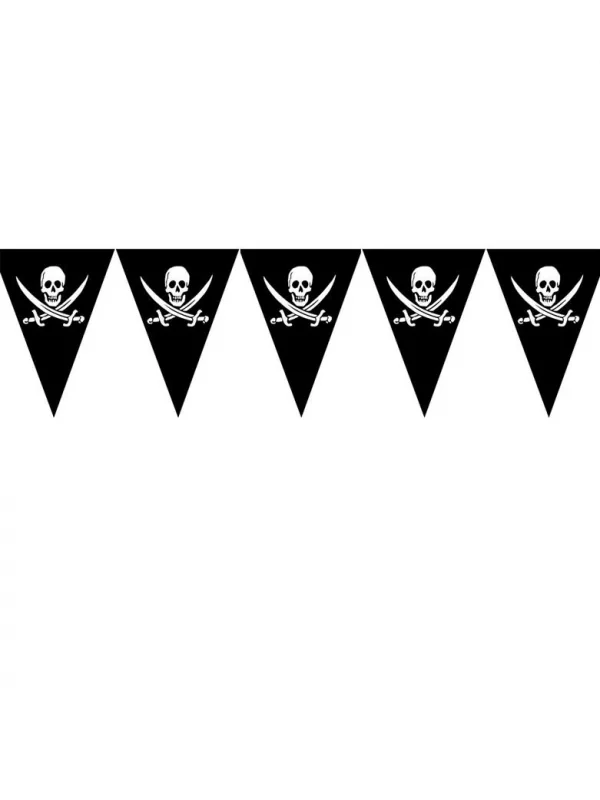 ESPA - Funny Fashion Guirlande Pirate (10 Drapeaux Squelette De 5m) 3 ESPA - Funny Fashion Guirlande Pirate (10 Drapeaux Squelette De 5m)