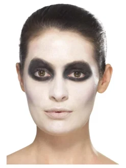 Smiffys Kit Maquillage Arlequin (Peinture Visage, Faux-cils, Bijoux Autocollants, Applicateur) -Spooky Decor World kit maquillage arlequin peinture visage faux cils bijoux autocollants applicateur 4