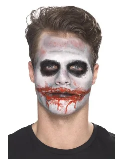 Smiffys Kit Maquillage Clown De La Mort (transferts, Latex Liquide, Nez, Peinture Et Applicateurs) -Spooky Decor World kit maquillage clown de la mort transferts latex liquide nez peinture et applicateurs 2