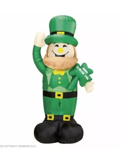 WIDMANN Leprechaun St-Patrick Gonflable & Lumineux 150 Cm - Pour Usage Intérieur Et Extérieur