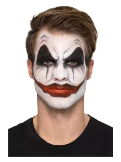 Smiffys Maquillage à L'eau Clown Sanguinaire (3 Couleurs, Faux Sang, Nez, Dents, éponge, Brosse) -Spooky Decor World maquillage a l eau clown sanguinaire 3 couleurs faux sang nez dents eponge brosse 2