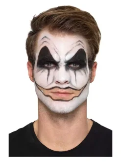 Smiffys Maquillage à L'eau Clown Sanguinaire (3 Couleurs, Faux Sang, Nez, Dents, éponge, Brosse) -Spooky Decor World maquillage a l eau clown sanguinaire 3 couleurs faux sang nez dents eponge brosse 3