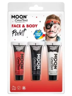 Smiffys Maquillage Moon Création, Visage Corps Multicolore -Spooky Decor World maquillage moon creation visage corps multicolore 1 1