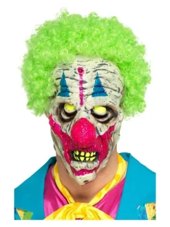 Smiffys Masque Intégral Clown Avec Cheveux (effet Néon UV)