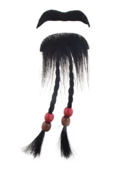 Moustache Et Barbe De Pirate Avec Tresses