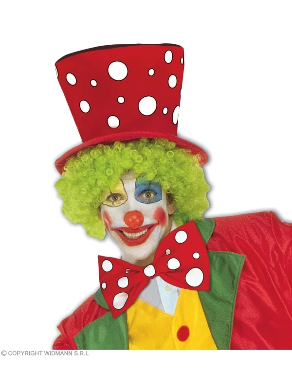 WIDMANN Noeud Papillon Clown Rouge à Pois Blanc 4 WIDMANN Noeud Papillon Clown Rouge à Pois Blanc – Image 2
