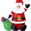 WIDMANN Père Noël Gonflable Et Lumineux Avec Ventilateur - 122cm - -Spooky Decor World pere noel gonflable et lumineux avec ventilateur 122cm