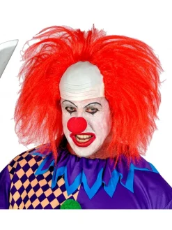 WIDMANN Perruque Clown Avec Calotte Et Cheveux Rouge -Spooky Decor World perruque clown avec calotte et cheveux rouge 2