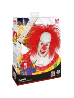 WIDMANN Perruque Clown Avec Calotte Et Cheveux Rouge -Spooky Decor World perruque clown avec calotte et cheveux rouge 3