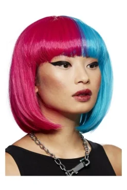 Smiffys Perruque Femme Manic Panic (Rose Et Bleue) -Spooky Decor World perruque femme manic panic rose et bleue 1