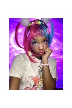 Smiffys Perruque Femme Manic Panic (Rose Et Bleue) -Spooky Decor World perruque femme manic panic rose et bleue 2