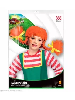 WIDMANN Perruque Fifi Rousse Avec Tresses Pliables (fille) -Spooky Decor World perruque fifi rousse avec tresses pliables fille 2