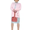 Smiffys Costume Matelassé Mrs Brown, Rose, Robe, Gilet, Perruque, Lunettes, Mouchoir Et Grain De Beauté -Spooky Decor World product