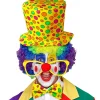 WIDMANN Set Clown Adulte Chapeau Et Nœud Pap Jaune à Pois -Spooky Decor World set clown adulte chapeau et noeud pap jaune a pois