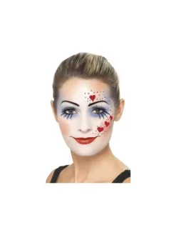 Smiffys Set Maquillage Clown (maquillage Visage, Nez Rouge, Crayons Et éponge) -Spooky Decor World set maquillage clown maquillage visage nez rouge crayons et eponge 5