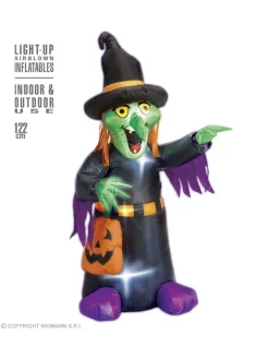 WIDMANN Sorcière Gonflable Lumineuse Avec Ventilateur - 122cm