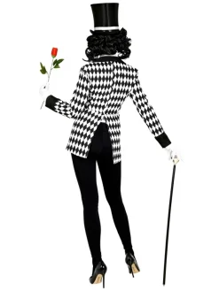 WIDMANN Veste Femme à Motif Losange/arlequin Noir Et Blanc 8 WIDMANN Veste Femme à Motif Losange/arlequin Noir Et Blanc -Spooky Decor World veste femme a motif losangearlequin noir et blanc 2