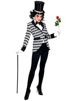 WIDMANN Veste Femme à Motif Losange/arlequin Noir Et Blanc 9 WIDMANN Veste Femme à Motif Losange/arlequin Noir Et Blanc -Spooky Decor World veste femme a motif losangearlequin noir et blanc 3