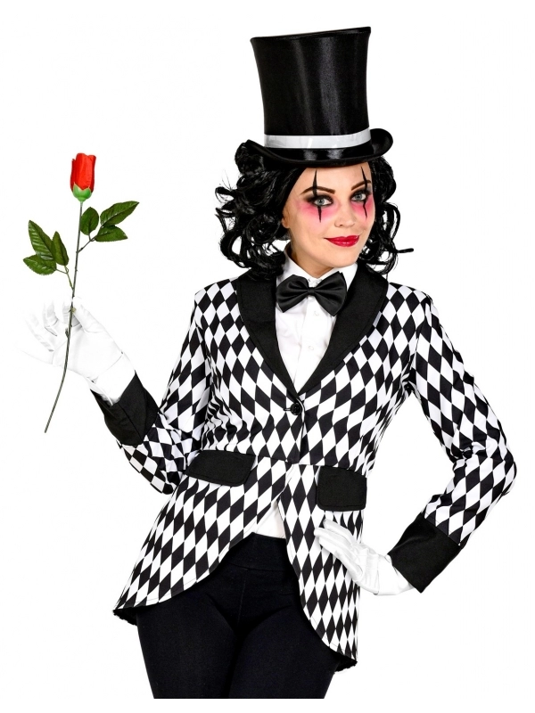 WIDMANN Veste Femme à Motif Losange/arlequin Noir Et Blanc 3 WIDMANN Veste Femme à Motif Losange/arlequin Noir Et Blanc