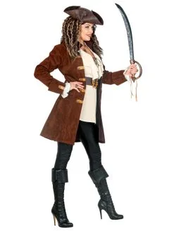 WIDMANN Veste Pirate Femme En Suédine Du S Au XL -Spooky Decor World veste pirate femme en suedine du s au xl 2