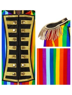 WIDMANN Veste Queue De Pie Femme Arc-en-ciel 8 WIDMANN Veste Queue De Pie Femme Arc-en-ciel -Spooky Decor World veste queue de pie femme arc en ciel 2