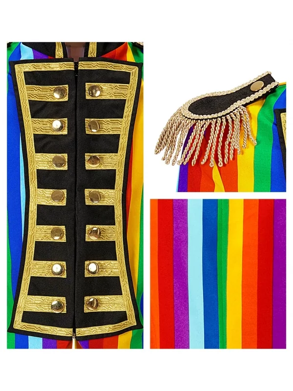 WIDMANN Veste Queue De Pie Femme Arc-en-ciel 5 WIDMANN Veste Queue De Pie Femme Arc-en-ciel – Image 3